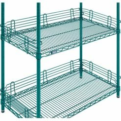 Nexel® Poly-Green®, 4 Tier, Wire Shelving Starter Unit, 36"W x 18"D x 74"H 34 Nexel® Poly-Green®, 4 Tier, Wire Shelving Starter Unit, 36"W x 18"D x 74"H -Shelving Sales Store B1137229 09