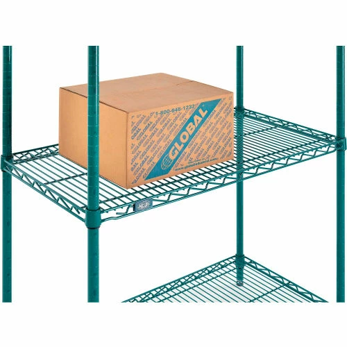 Nexel® Poly-Green®, 4 Tier, Wire Shelving Starter Unit, 36"W x 18"D x 74"H 11 Nexel® Poly-Green®, 4 Tier, Wire Shelving Starter Unit, 36"W x 18"D x 74"H - Image 11