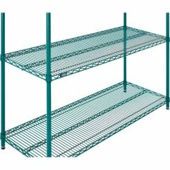 Nexel® Poly-Green®, 4 Tier, Wire Shelving Starter Unit, 54"W x 18"D x 74"H 28 Nexel® Poly-Green®, 4 Tier, Wire Shelving Starter Unit, 54"W x 18"D x 74"H -Shelving Sales Store B1137244 03