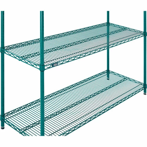 Nexel® Poly-Green®, 4 Tier, Wire Shelving Starter Unit, 54"W x 18"D x 74"H 4 Nexel® Poly-Green®, 4 Tier, Wire Shelving Starter Unit, 54"W x 18"D x 74"H - Image 4