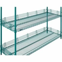 Nexel® Poly-Green®, 4 Tier, Wire Shelving Starter Unit, 60"W x 18"D x 74"H -Shelving Sales Store B1137245 09