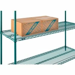 Nexel® Poly-Green®, 4 Tier, Wire Shelving Starter Unit, 60"W x 18"D x 74"H -Shelving Sales Store B1137245 10