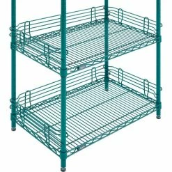 Nexel® Poly-Green®, 4 Tier, Wire Shelving Starter Unit, 30"W x 18"D x 63"H 34 Nexel® Poly-Green®, 4 Tier, Wire Shelving Starter Unit, 30"W x 18"D x 63"H -Shelving Sales Store B1137265 09