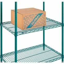 Nexel® Poly-Green®, 4 Tier, Wire Shelving Starter Unit, 30"W x 18"D x 63"H 35 Nexel® Poly-Green®, 4 Tier, Wire Shelving Starter Unit, 30"W x 18"D x 63"H -Shelving Sales Store B1137265 10