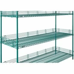 Nexel® Poly-Green®, 4 Tier, Wire Shelving Starter Unit, 72"W x 24"D x 74"H 34 Nexel® Poly-Green®, 4 Tier, Wire Shelving Starter Unit, 72"W x 24"D x 74"H -Shelving Sales Store B1137278 09