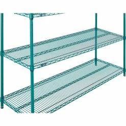 Nexel® Poly-Green®, 4 Tier, Wire Shelving Starter Unit, 60"W x 14"D x 63"H 23 Nexel® Poly-Green®, 4 Tier, Wire Shelving Starter Unit, 60"W x 14"D x 63"H -Shelving Sales Store B1137282 03