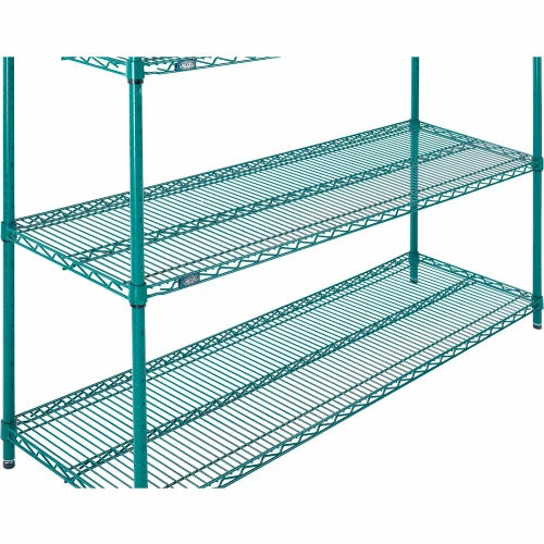Nexel® Poly-Green®, 4 Tier, Wire Shelving Starter Unit, 60"W x 14"D x 63"H 4 Nexel® Poly-Green®, 4 Tier, Wire Shelving Starter Unit, 60"W x 14"D x 63"H - Image 4