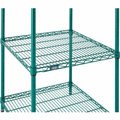 Nexel® Poly-Green®, 4 Tier, Wire Shelving Starter Unit, 24"W x 21"D x 54"H 4 Nexel® Poly-Green®, 4 Tier, Wire Shelving Starter Unit, 24"W x 21"D x 54"H - Image 4