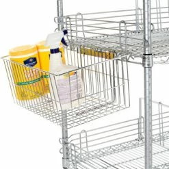 Nexel® Chrome, To Go Rack, 4 Wire Shelves, Dividers & Ledges, 24"W x 18"D x 63"H -Shelving Sales Store B2370651 08