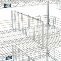Nexel® Chrome, To Go Rack, 3 Wire Shelves, Dividers & Ledges, 24"W x 21"D x 34"H -Shelving Sales Store B2370835 04 1