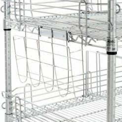Nexel® Chrome, To Go Rack, 3 Wire Shelves, Dividers & Ledges, 30"W x 18"D x 34"H -Shelving Sales Store B2370835 05 4