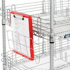 Nexel® Chrome, To Go Rack, 3 Wire Shelves, Dividers & Ledges, 24"W x 21"D x 34"H -Shelving Sales Store B2370835 06 1