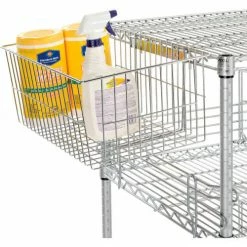Nexel® Chrome, To Go Rack, 3 Wire Shelves, Dividers & Ledges, 30"W x 18"D x 34"H -Shelving Sales Store B2370835 08 4