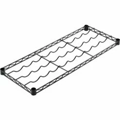 Nexel® WS1436B Wine Bottle Shelf 36"L x 14"W Black Epoxy
