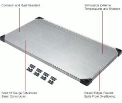 Nexel® S2442SZ Solid Galvanized Shelf 42"W x 24"D -Shelving Sales Store B2391955IN 1wco