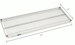 Nexel® S2172EP Nexelate® Wire Shelf 72"W x 21"D 18 Nexel® S2172EP Nexelate® Wire Shelf 72"W x 21"D -Shelving Sales Store B969951IN dim