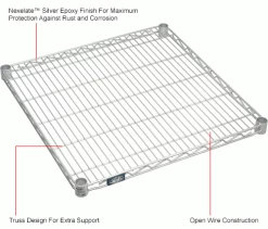 Nexel® S2424EP Nexelate® Wire Shelf 24"W x 24"D 11 Nexel® S2424EP Nexelate® Wire Shelf 24"W x 24"D -Shelving Sales Store B969952IN 1wco