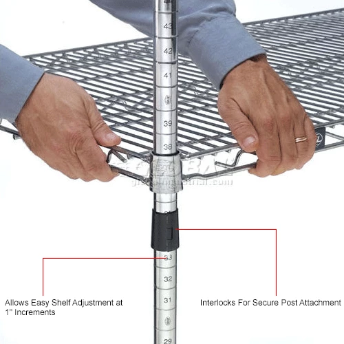 Nexel® S2424EP Nexelate® Wire Shelf 24"W x 24"D 6 Nexel® S2424EP Nexelate® Wire Shelf 24"W x 24"D - Image 6