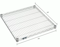 Nexel® S2424EP Nexelate® Wire Shelf 24"W x 24"D 14 Nexel® S2424EP Nexelate® Wire Shelf 24"W x 24"D -Shelving Sales Store B969952IN dim