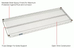 Nexel® S1830EP Nexelate® Wire Shelf 30"W x 18"D 11 Nexel® S1830EP Nexelate® Wire Shelf 30"W x 18"D -Shelving Sales Store B970007IN 1wco