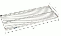 Nexel® S1842EP Nexelate® Wire Shelf 42"W x 18"D 18 Nexel® S1842EP Nexelate® Wire Shelf 42"W x 18"D -Shelving Sales Store B970008IN dim