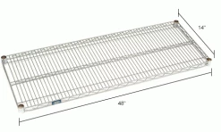 Nexel® S1448EP Nexelate® Wire Shelf 48"W x 14"D 18 Nexel® S1448EP Nexelate® Wire Shelf 48"W x 14"D -Shelving Sales Store B970101IN dim