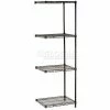 Nexel® Black Epoxy, 5 Tier, Wire Shelving Add-On Unit, 54"W x 14"D x 86"H