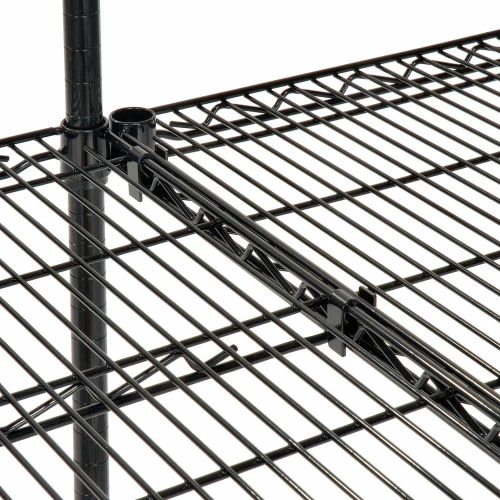 Nexel® Black Epoxy, 3 Tier, Wire Shelving Add-On Unit, 72"W x 18"D x 34"H 3 Nexel® Black Epoxy, 3 Tier, Wire Shelving Add-On Unit, 72"W x 18"D x 34"H - Image 3
