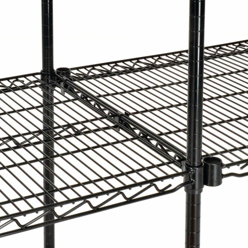 Nexel® Black Epoxy, 4 Tier, Wire Shelving Add-On Unit, 36"W x 24"D x 63"H 8 Nexel® Black Epoxy, 4 Tier, Wire Shelving Add-On Unit, 36"W x 24"D x 63"H - Image 8