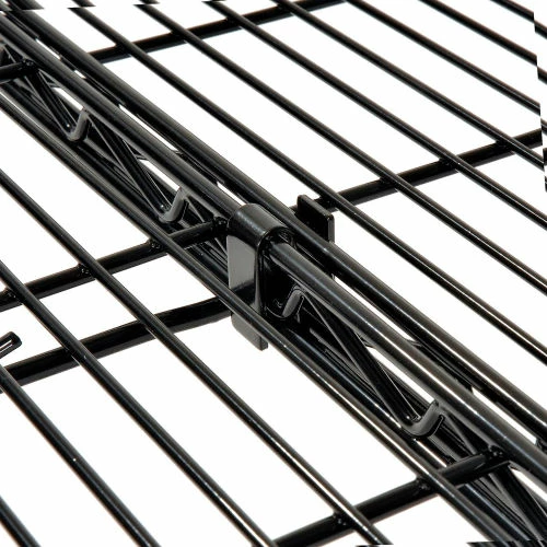 Nexel® Black Epoxy, 4 Tier, Wire Shelving Add-On Unit, 72"W x 18"D x 74"H 9 Nexel® Black Epoxy, 4 Tier, Wire Shelving Add-On Unit, 72"W x 18"D x 74"H - Image 9