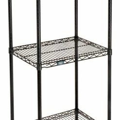 Nexel® Black Epoxy, 4 Tier, Wire Shelving Starter Unit, 30"W x 14"D x 86"H 12 Nexel® Black Epoxy, 4 Tier, Wire Shelving Starter Unit, 30"W x 14"D x 86"H -Shelving Sales Store B970151 03 1