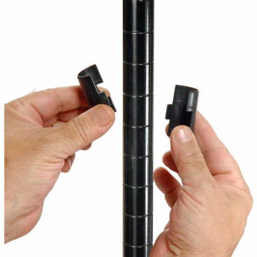 Nexel® Black Epoxy, 3 Tier, Wire Shelving Starter Unit, 36"W x 21"D x 34"H 2 Nexel® Black Epoxy, 3 Tier, Wire Shelving Starter Unit, 36"W x 21"D x 34"H - Image 2