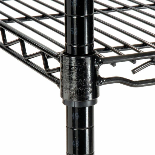 Nexel® Black Epoxy, 3 Tier, Wire Shelving Starter Unit, 48"W x 21"D x 34"H 4 Nexel® Black Epoxy, 3 Tier, Wire Shelving Starter Unit, 48"W x 21"D x 34"H - Image 4
