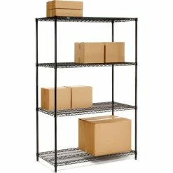 Nexel® Black Epoxy, 5 Tier, Wire Shelving Starter Unit, 72"W x 14"D x 86"H 22 Nexel® Black Epoxy, 5 Tier, Wire Shelving Starter Unit, 72"W x 14"D x 86"H -Shelving Sales Store B970163 10