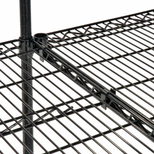 Nexel® Black Epoxy, 4 Tier, Wire Shelving Add-On Unit, 72"W x 24"D x 86"H 3 Nexel® Black Epoxy, 4 Tier, Wire Shelving Add-On Unit, 72"W x 24"D x 86"H - Image 3