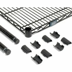 Nexel® Black Epoxy, 4 Tier, Wire Shelving Add-On Unit, 48"W x 24"D x 86"H 12 Nexel® Black Epoxy, 4 Tier, Wire Shelving Add-On Unit, 48"W x 24"D x 86"H -Shelving Sales Store B970173 03