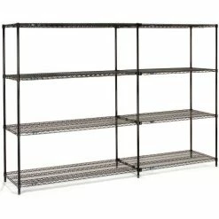 Nexel® Black Epoxy, 4 Tier, Wire Shelving Add-On Unit, 48"W x 24"D x 86"H 15 Nexel® Black Epoxy, 4 Tier, Wire Shelving Add-On Unit, 48"W x 24"D x 86"H -Shelving Sales Store B970173 06