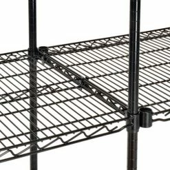 Nexel® Black Epoxy, 4 Tier, Wire Shelving Add-On Unit, 72"W x 24"D x 86"H 16 Nexel® Black Epoxy, 4 Tier, Wire Shelving Add-On Unit, 72"W x 24"D x 86"H -Shelving Sales Store B970173 07 2