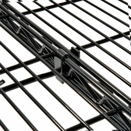 Nexel® Black Epoxy, 4 Tier, Wire Shelving Add-On Unit, 48"W x 24"D x 86"H 9 Nexel® Black Epoxy, 4 Tier, Wire Shelving Add-On Unit, 48"W x 24"D x 86"H - Image 9