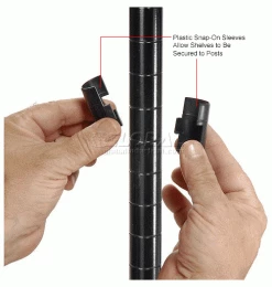 Nexel® Black Epoxy, 4 Tier, Wire Shelving Starter Unit, 54"W x 24"D x 74"H 37 Nexel® Black Epoxy, 4 Tier, Wire Shelving Starter Unit, 54"W x 24"D x 74"H -Shelving Sales Store B970175 4wco