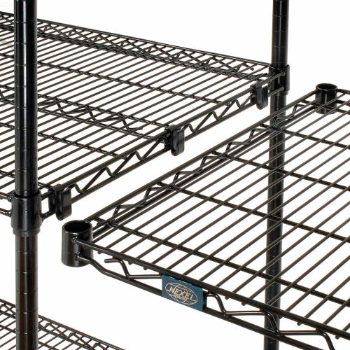 Nexel® Black Epoxy, 4 Tier, Wire Shelving Add-On Unit, 60"W x 24"D x 86"H 2 Nexel® Black Epoxy, 4 Tier, Wire Shelving Add-On Unit, 60"W x 24"D x 86"H - Image 2