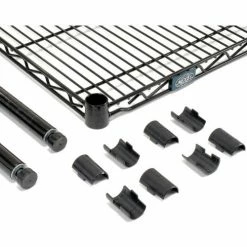 Nexel® Black Epoxy, 4 Tier, Wire Shelving Add-On Unit, 54"W x 18"D x 86"H 12 Nexel® Black Epoxy, 4 Tier, Wire Shelving Add-On Unit, 54"W x 18"D x 86"H -Shelving Sales Store B970186 03