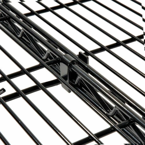 Nexel® Black Epoxy, 4 Tier, Wire Shelving Add-On Unit, 60"W x 18"D x 86"H 9 Nexel® Black Epoxy, 4 Tier, Wire Shelving Add-On Unit, 60"W x 18"D x 86"H - Image 9