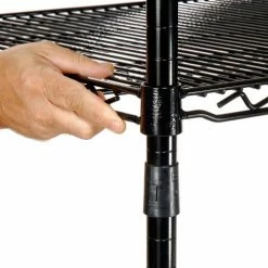 Nexel® Black Epoxy, 4 Tier, Wire Shelving Starter Unit, 24"W x 24"D x 86"H 19 Nexel® Black Epoxy, 4 Tier, Wire Shelving Starter Unit, 24"W x 24"D x 86"H -Shelving Sales Store B970191 07