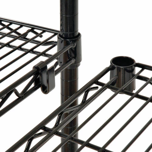 Nexel® Black Epoxy, 4 Tier, Wire Shelving Add-On Unit, 30"W x 14"D x 86"H 6 Nexel® Black Epoxy, 4 Tier, Wire Shelving Add-On Unit, 30"W x 14"D x 86"H - Image 6