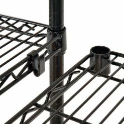Nexel® Black Epoxy, 4 Tier, Wire Shelving Add-On Unit, 24"W x 14"D x 74"H 16 Nexel® Black Epoxy, 4 Tier, Wire Shelving Add-On Unit, 24"W x 14"D x 74"H -Shelving Sales Store B970196 05 3