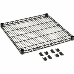 Nexel® S2460B Black Epoxy Wire Shelf 60"W x 24"D