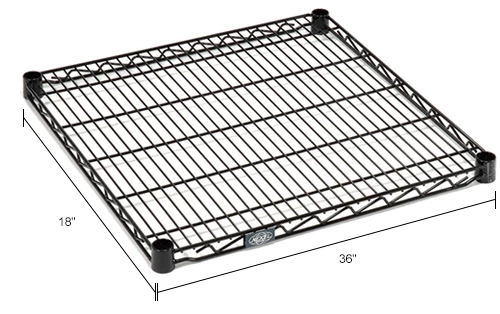 Nexel® S1836B Black Epoxy Wire Shelf 36"W x 18"D 7 Nexel® S1836B Black Epoxy Wire Shelf 36"W x 18"D - Image 7