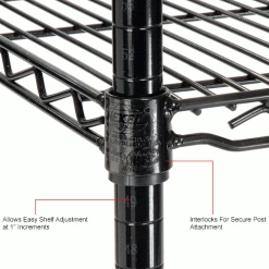 Nexel® S1848B Black Epoxy Wire Shelf 48"W x 18"D 10 Nexel® S1848B Black Epoxy Wire Shelf 48"W x 18"D -Shelving Sales Store B970212IN 2wco