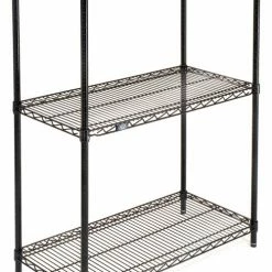 Nexel® Black Epoxy, 4 Tier, Wire Shelving Starter Unit, 30"W x 24"D x 74"H 23 Nexel® Black Epoxy, 4 Tier, Wire Shelving Starter Unit, 30"W x 24"D x 74"H -Shelving Sales Store B970214 15 1